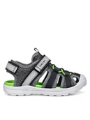 Buty dla chłopców - Geox Sandały J Vaniett J555XA 1454 C0655 M Szary - miniaturka - grafika 1