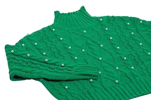 faina Damski sweter z golfem zielony XS/S, zielony, XS - Swetry damskie - miniaturka - grafika 1