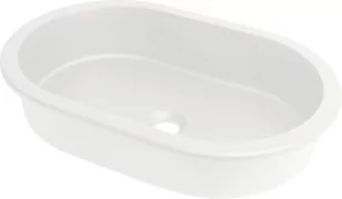 Deante Silia Umywalka granitowa podblatowa/wpuszczana owalna alabaster CQS_AU6U - Umywalki - miniaturka - grafika 1