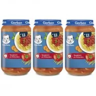 Dania dla dzieci - Gerber Obiadek spaghetti po bolońsku dla dzieci po 12 miesiącu zestaw 3 x 250 g - miniaturka - grafika 1