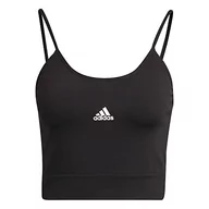 Koszulki i topy damskie - adidas Damski tank top W Sml Spagcrop, czarny/biały, XL - miniaturka - grafika 1