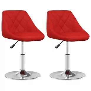 vidaXL Lumarko Krzesła stołowe, 2 szt., czerwone wino, sztuczna skóra 335165 - Krzesła - miniaturka - grafika 1