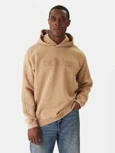 adidas Bluza JY2791 Beżowy Loose Fit - Bluzy męskie - miniaturka - grafika 1