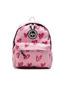 Plecaki - Plecak Pink Glitter Scribble Heart Crest Backpack YVLR-667 Różowy - HYPE - miniaturka - grafika 1