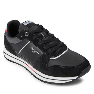 Półbuty męskie - Sneakersy Pepe Jeans PMS30995 Black 999 - grafika 1