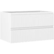 Szafki łazienkowe - Mexen Rivel szafka łazienkowa podumywalkowa 80 cm, 2 szuflady, ryflowana , biała mat - 91A20-08047-2-BFF01 - miniaturka - grafika 1