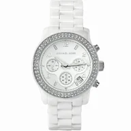 Akcesoria do zegarków - Białe ceramiczne ogniwo do zegarka Michael Kors MK5161 - miniaturka - grafika 1