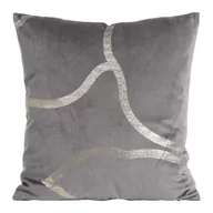 Poszewki na poduszki - Euro Firany Poszewka 45 x 45 Eurofirany Velvet Blink 40 Szary 1224579 - miniaturka - grafika 1