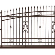 Ogrodzenia - Polbram Brama przesuwna Verona 4x1,6 m lewa brązowa automat - miniaturka - grafika 1