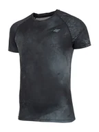 Koszulki sportowe męskie - 4F T-shirt funkcyjny w kolorze antracytowym ze wzorem - miniaturka - grafika 1