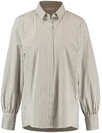 Bluzki damskie - Gerry Weber Bluzka damska, ecru/biały/zielone paski, 44 PL - miniaturka - grafika 1