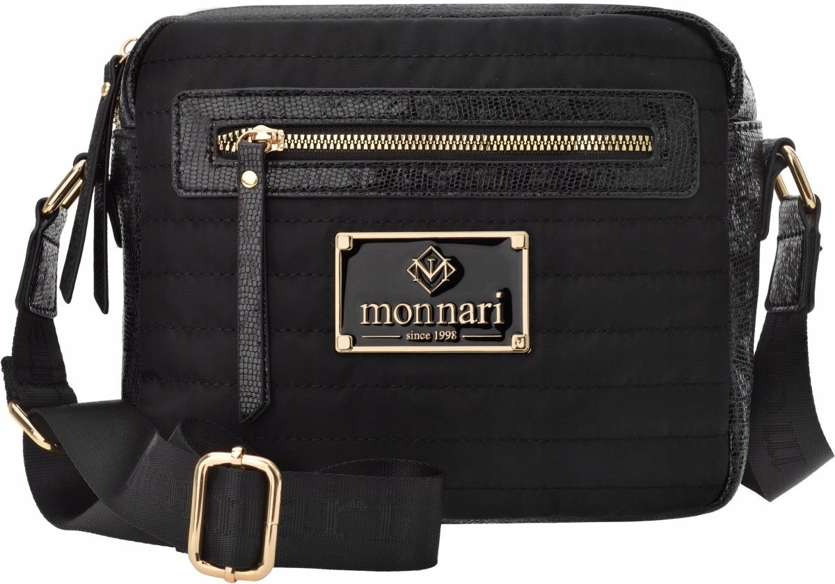 Praktyczna Torebka Damska Monnari Listonoszka Sportowa Torba Czarna Miejska