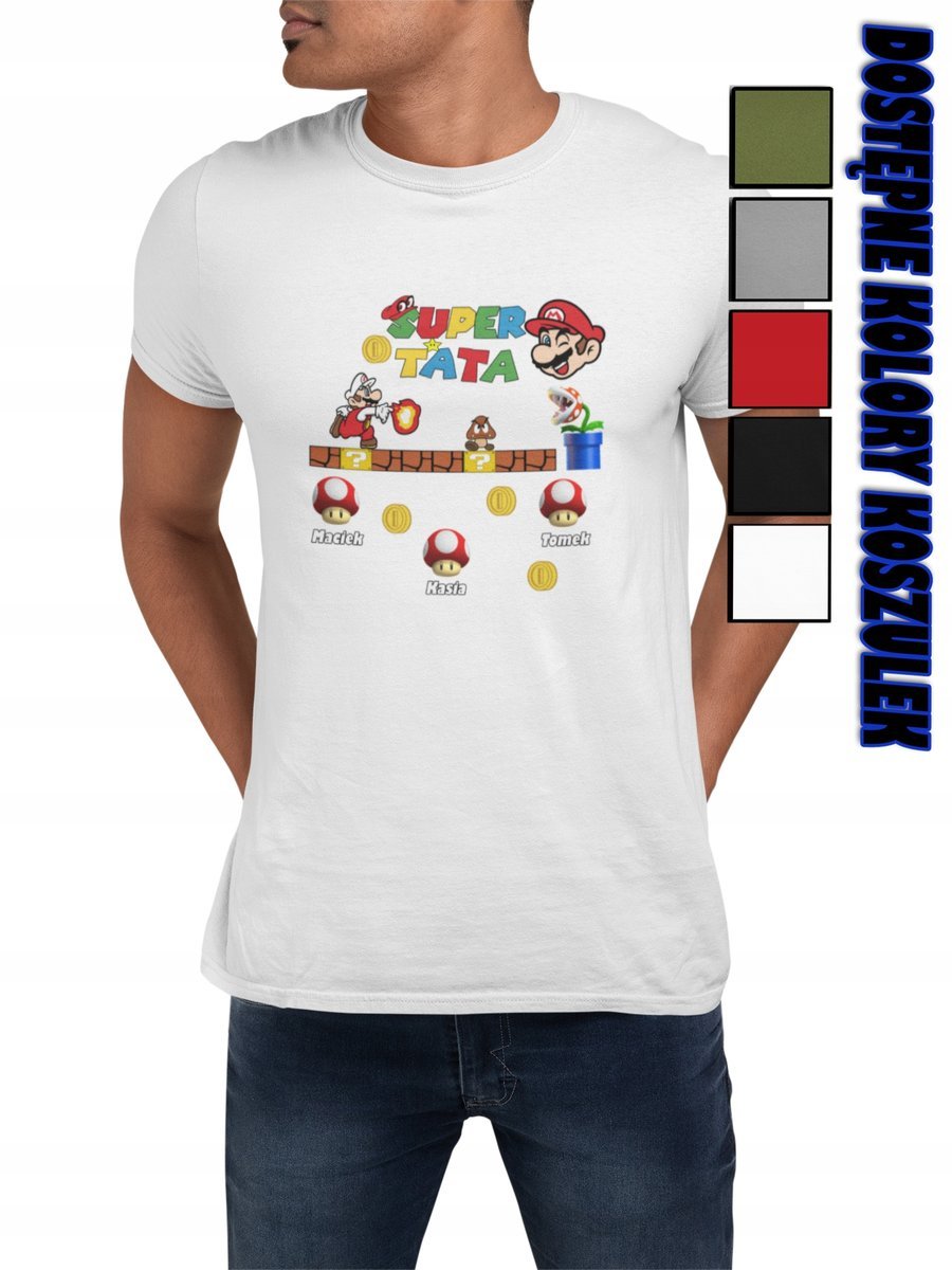 MĘSKA KOSZULKA Z NADRUKIEM PREZENT DLA TATY NAPISY ŚMIESZNE -XXL