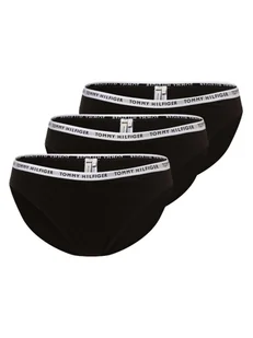 Tommy Hilfiger Figi pakowane po 3 szt. Kobiety Dżersej czarny jednolity, S/M - Majtki damskie - miniaturka - grafika 1