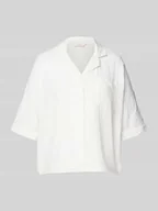 Bluzki damskie - Bluzka z krótkim rękawem o pudełkowym kroju z czystej bawełny model ‘THYRA’ - miniaturka - grafika 1