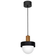 Lampy sufitowe - Luminex Canan 4048 lampa wisząca zwis 1x60W E27 czarny/biały/naturalny - miniaturka - grafika 1