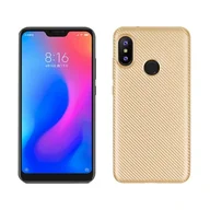 Etui i futerały do telefonów - NoName Etui Carbon Fiber Xiaomi Mi A2 Lite złoty/gold - miniaturka - grafika 1