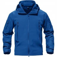 Kurtki męskie - MAGCOMSEN Męska Kurtka Taktyczna Softshell Wytrzymała Niebieska XXL - miniaturka - grafika 1