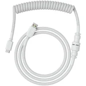 Gadżety dla graczy - Glorious PC Gaming Race Glorious PC Gaming Race Coiled Cable Ghost White, USB-C oraz USB-A Kabel Spiralny - 1.37m biały GATA-1418 - miniaturka - grafika 1