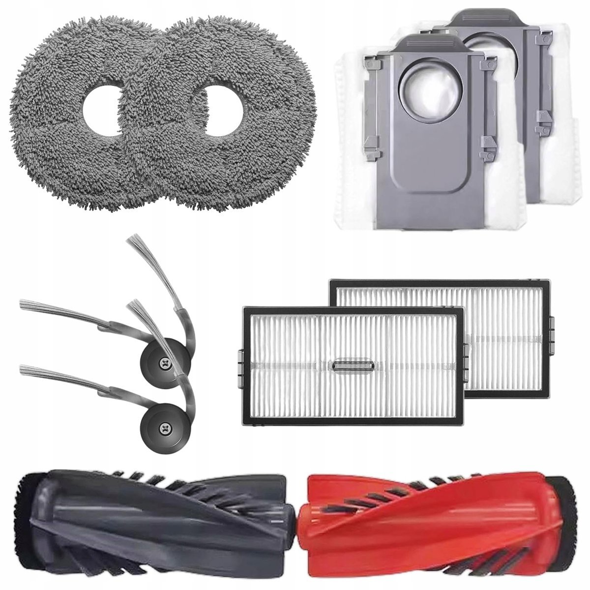 Szczotki filtry worki mopy do Roborock Saros 10R / G20S Ultra - zestaw