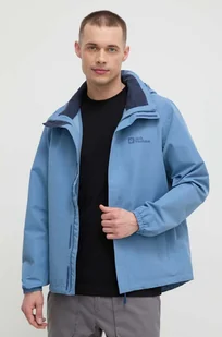 Jack Wolfskin kurtka outdoorowa Stormy Point kolor niebieski - Kurtki i kamizelki sportowe męskie - miniaturka - grafika 1