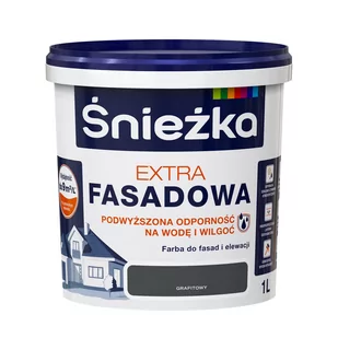 Śnieżka Extra Fasadowa Farba do fasad i elewacji grafitowy 1 L - Farby wewnętrzne - miniaturka - grafika 1