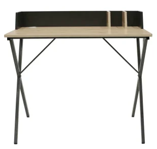 Elior Biurko w stylu loftowym czarny + naturalne drewno A3-M36 - Biurka Elior Biurko w stylu loftowym czarny + naturalne drewno A3-M36 - Biurka - miniaturka - grafika 1
