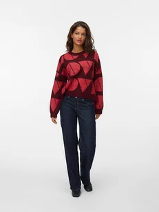 Vero Moda Sweter w kolorze bordowym - Swetry damskie - miniaturka - grafika 1