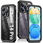 Etui i futerały do telefonów - D-Pro 360° Waterproof Case IP68 etui wodoodporne wodoszczelne do iPhone 14 Pro (Black) - miniaturka - grafika 1