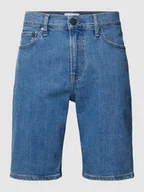 Spodenki męskie - Szorty jeansowe o kroju slim fit z 5 kieszeniami - miniaturka - grafika 1