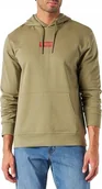 Bluzy męskie - WRANGLER HOODIE MOSS GREEN W6X5HA330 L - Wrangler - miniaturka - grafika 1