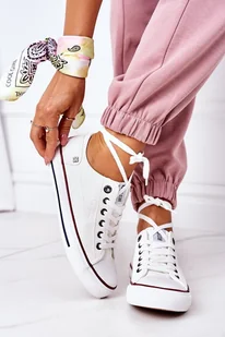 Trampki Skórzane Niskie BIG STAR Białe II274001 - Zazoo - Trampki damskie - miniaturka - grafika 1