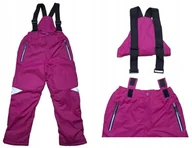 Spodnie narciarskie - Spodnie narciarskie zimowe śniegowce ocieplane z szelkami 146 / 152 - miniaturka - grafika 1