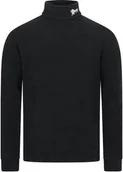 Bluzy męskie - Polarowa bluza z golfem LONSDALE CURDWORTH czarna -L - miniaturka - grafika 1