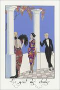 Plakaty - Costumes Parisiens, No. 56: Travestissement d’après Longhi from Journal des Dames et des Modes, George Barbier - plakat 70x100 cm - miniaturka - grafika 1