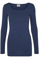 Bluzki damskie - Vero Moda Kobiety Vmmaxi Bluzka, Granatowy, S - miniaturka - grafika 1
