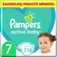 Pieluchy - Pampers Pieluchy AB Rozm 7 15+kg 116szt 8006540032800 - miniaturka - grafika 1