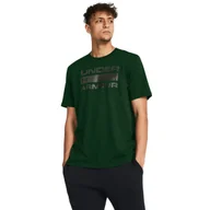 Koszulki sportowe męskie - Męski t-shirt z nadrukiem Under Armour UA Team Issue Wordmark Ss - zielony - UNDER ARMOUR - miniaturka - grafika 1