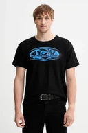 Koszulki męskie - Diesel t-shirt bawełniany T-NORM-T1 męski kolor czarny z nadrukiem A18660.0QKAP - miniaturka - grafika 1