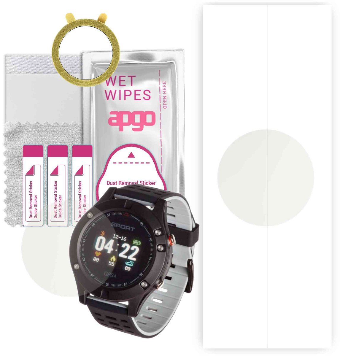 1x Folia hydrożelowa MATOWA do Garett Sport 25 GPS - apgo Smartwatch Hydrogel MATTE Protection Ochrona na ekran smartwatcha