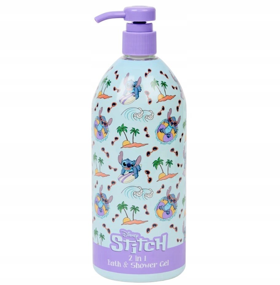 Żel pod prysznic i mydło do kąpieli z pompką 2 w 1 wegański Stitch 1L XXL