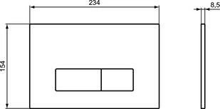 Ideal Standard ProSys Oleas Przycisk WC biały R0122AC - Przyciski spłukujące - miniaturka - grafika 1