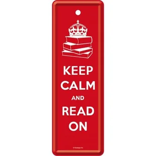 Zakładka Metalowa Keep Calm and Read On - Zakładki do książek - miniaturka - grafika 1