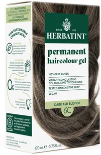 Herbatint Trwała Ziołowa farba do włosów 170ml Ciemny Popielaty Blond 6C - Farby do włosów i szampony koloryzujące - miniaturka - grafika 1