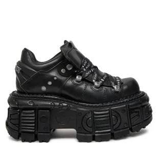 Glany NEW ROCK M-TANK120NSHLACE-S1 Czarny - Glany damskie - miniaturka - grafika 1