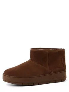 Tommy Hilfiger - Skórzane kozaki damskie, brązowy - Botki damskie - miniaturka - grafika 1