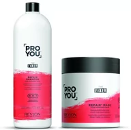 Zestawy kosmetyków damskich - Revlon Professional ProYou Fixer Repair - zestaw regenerujący do włosów szampon 1000ml i maska 500ml 81/zestaw - miniaturka - grafika 1