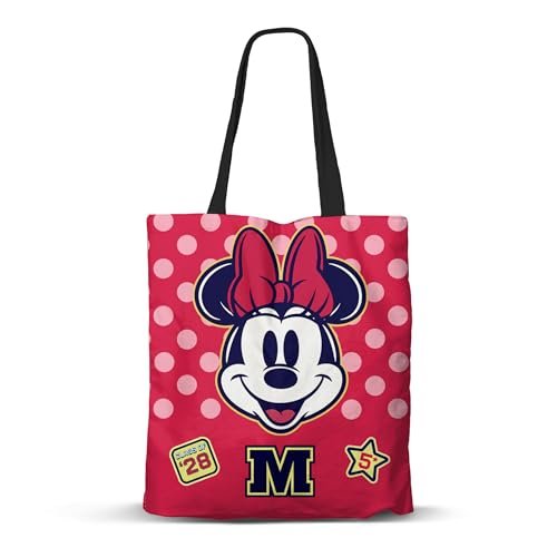 Disney Minnie Mouse ClassFan torba na zakupy, różowa, 33 x 40 cm, Różowa Myszka Minnie, Jeden rozmiar, Torba na zakupy FAN