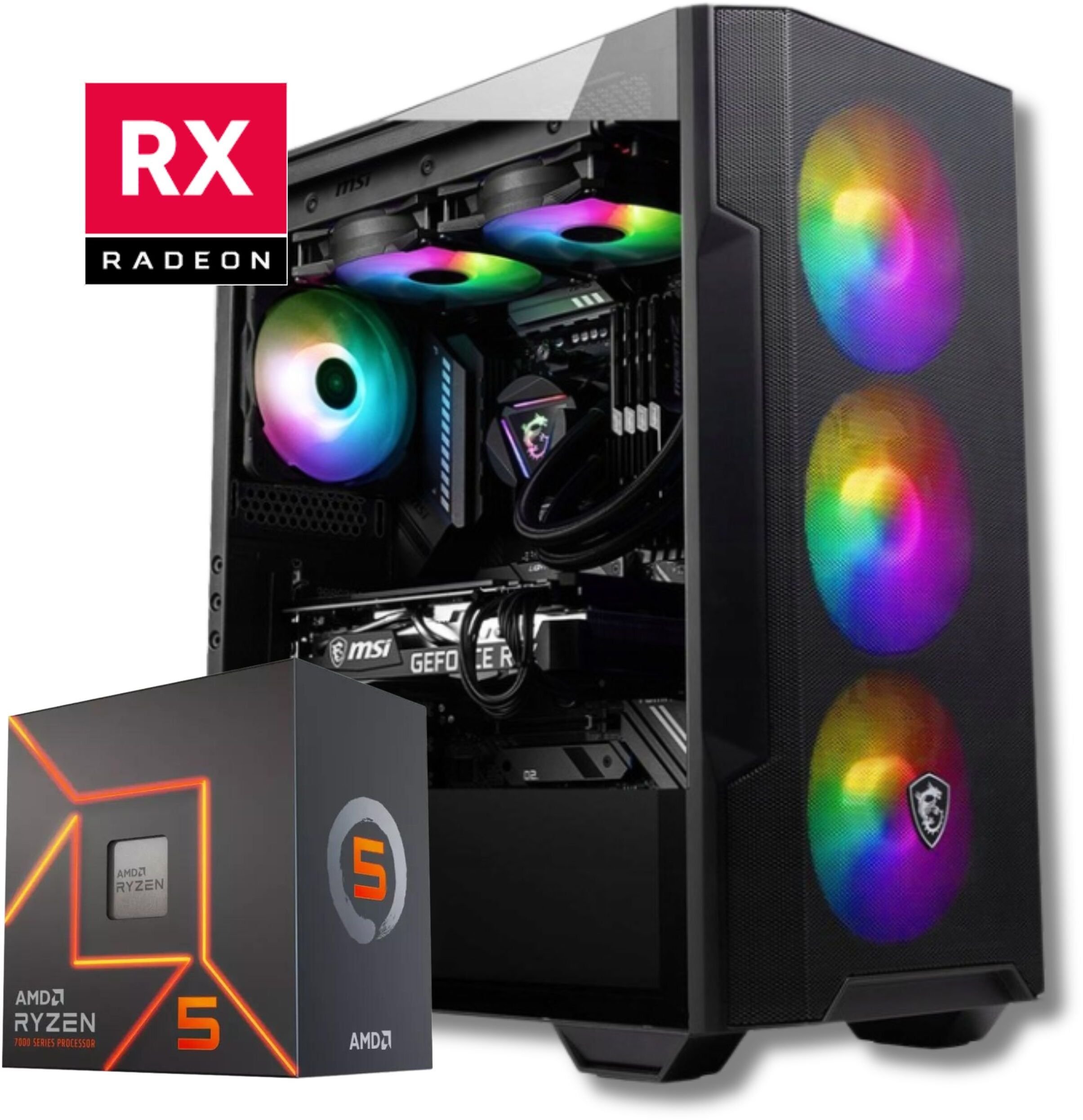 Komputer Komfig KOMPUTER RYZEN 5 RX 9060 XT 16GB DDR4 1TB M2