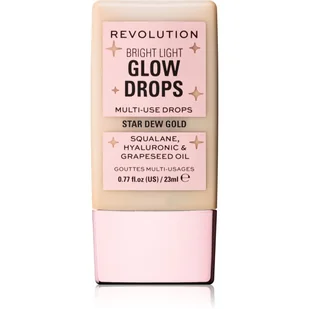 Makeup Revolution Bright Light płynny rozświetlacz do twarzy Star Dew Gold 23ml - Rozświetlacze do twarzy i ciała - miniaturka - grafika 1